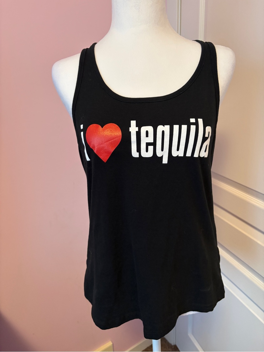 Black 'I Heart Tequila' Tank Top